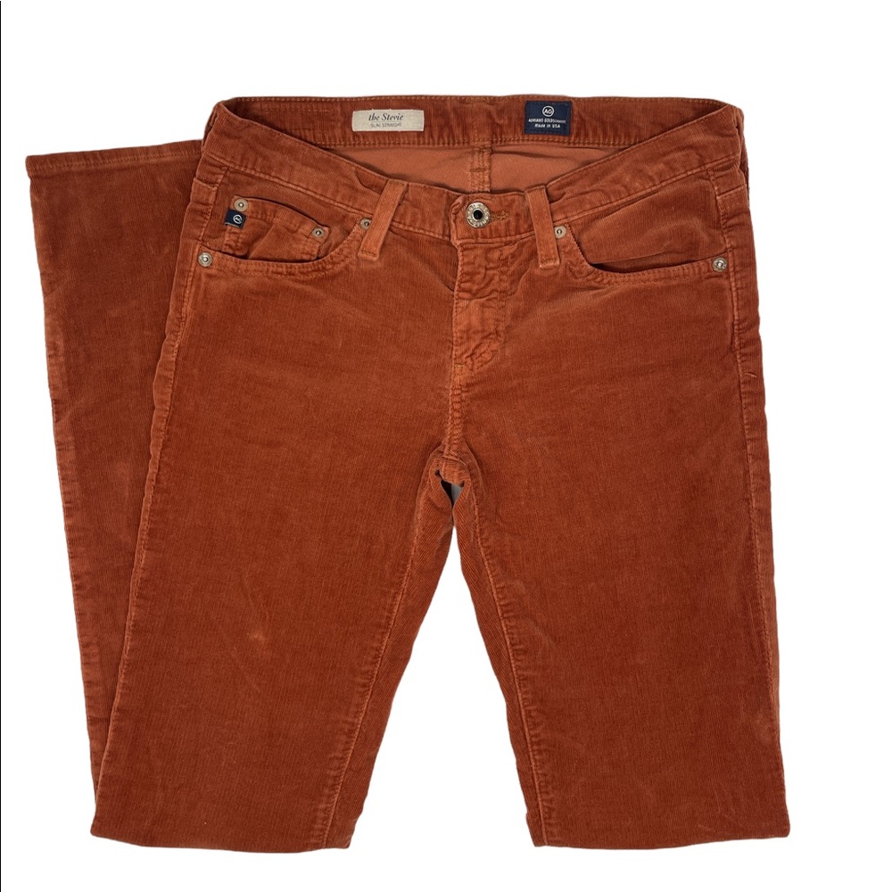 The Stevie Slim Straight Orange Corduroy size 26